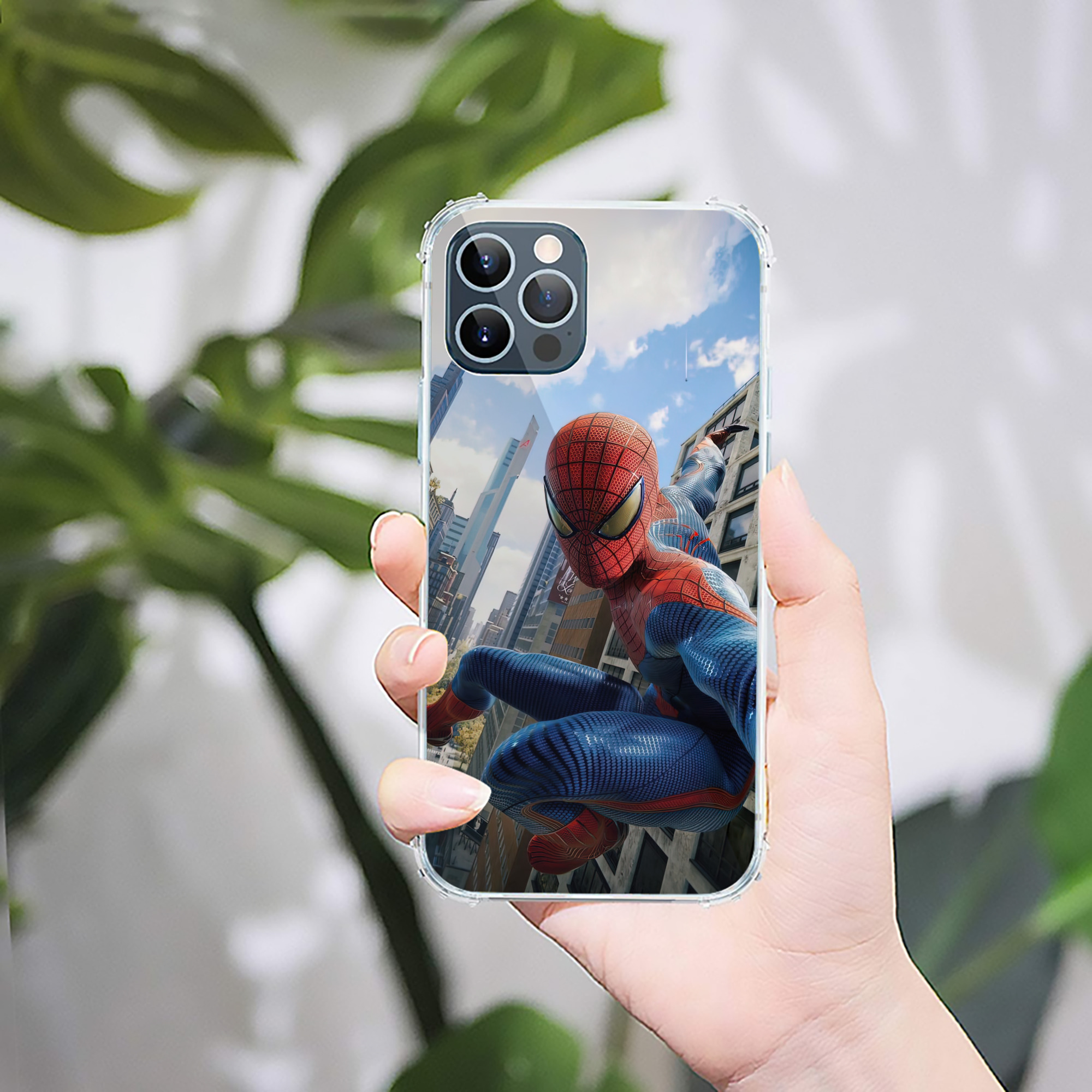 （画像用） Spider Man スパイダーマン 【iPhone 12シリーズ対応】透明スマホケース（クリアソフトケース）